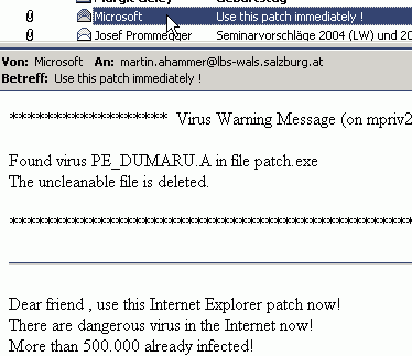 Voransicht des Mails