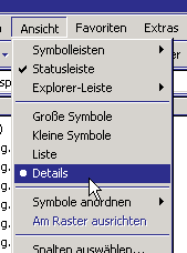 Ansicht umstellen
