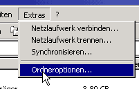 Menüleiste - Extras