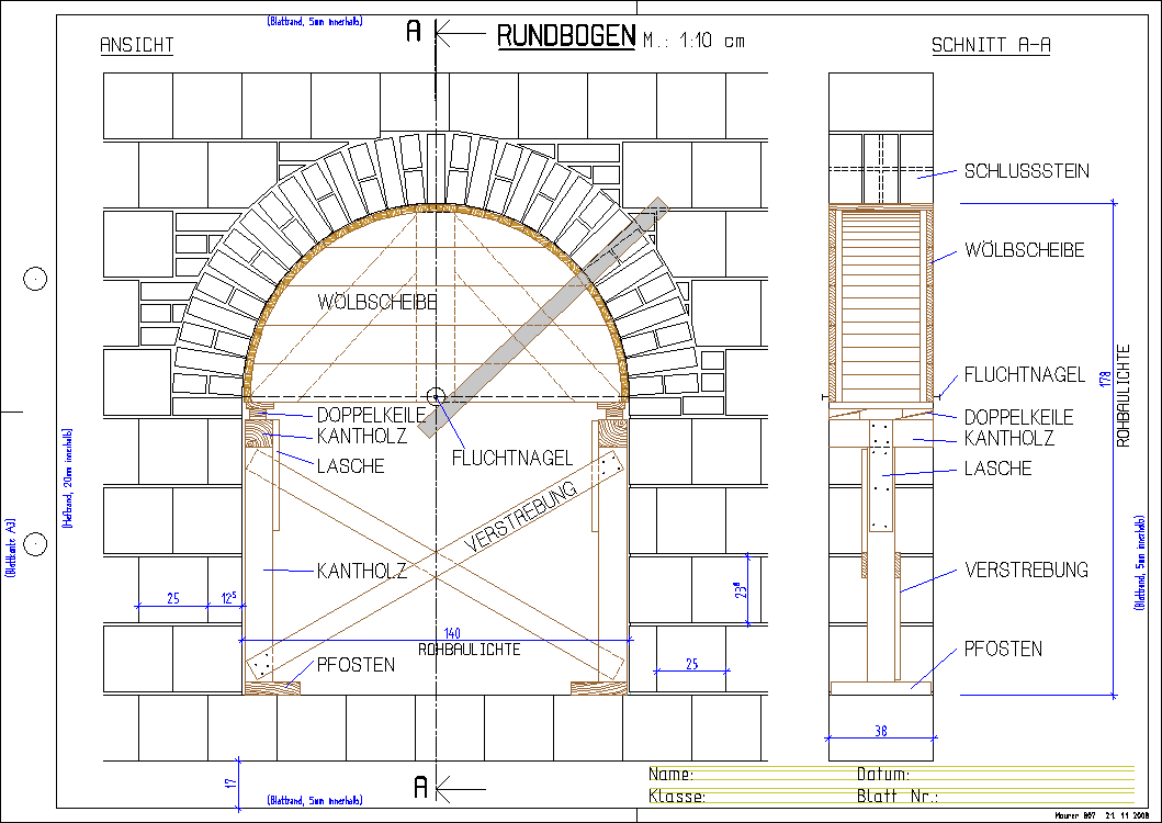 Fachzeichnen Rundbogen