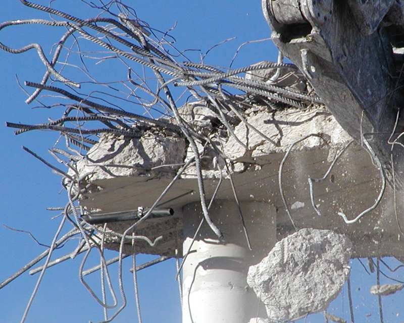 Flachdecke wird abgebrochen