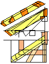 Beispiel 3, ungleiche Dachneigung