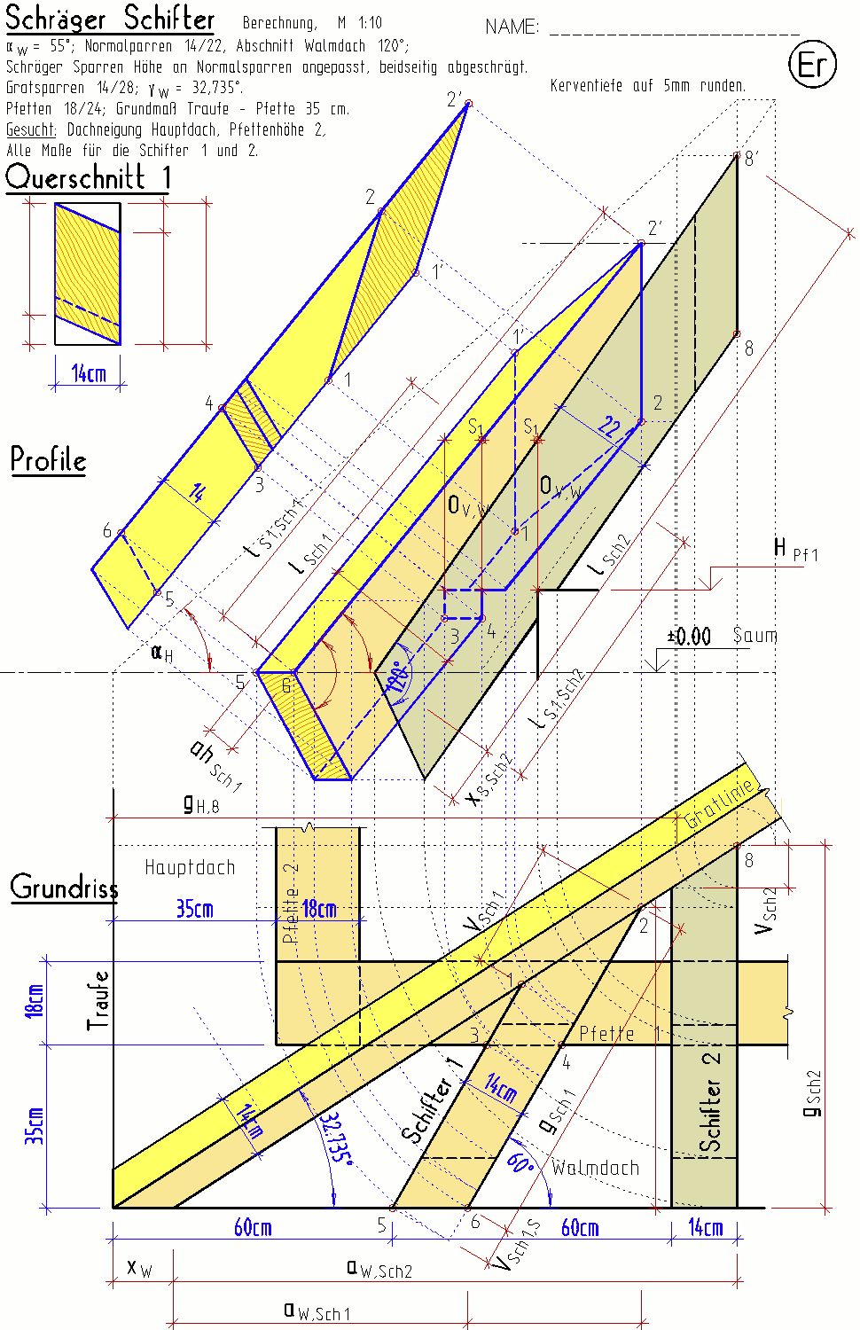 Vorlagezeichnung