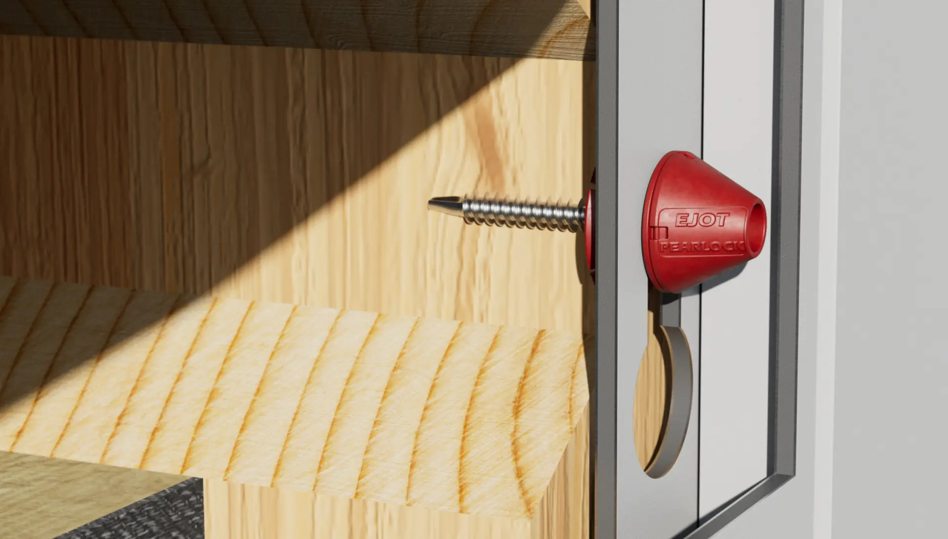 PEARLOCK System für die nicht sichtbare Befestigung von ALPOLIC™ Aluminium-Verbundplatten auf Holzunterkonstruktionen