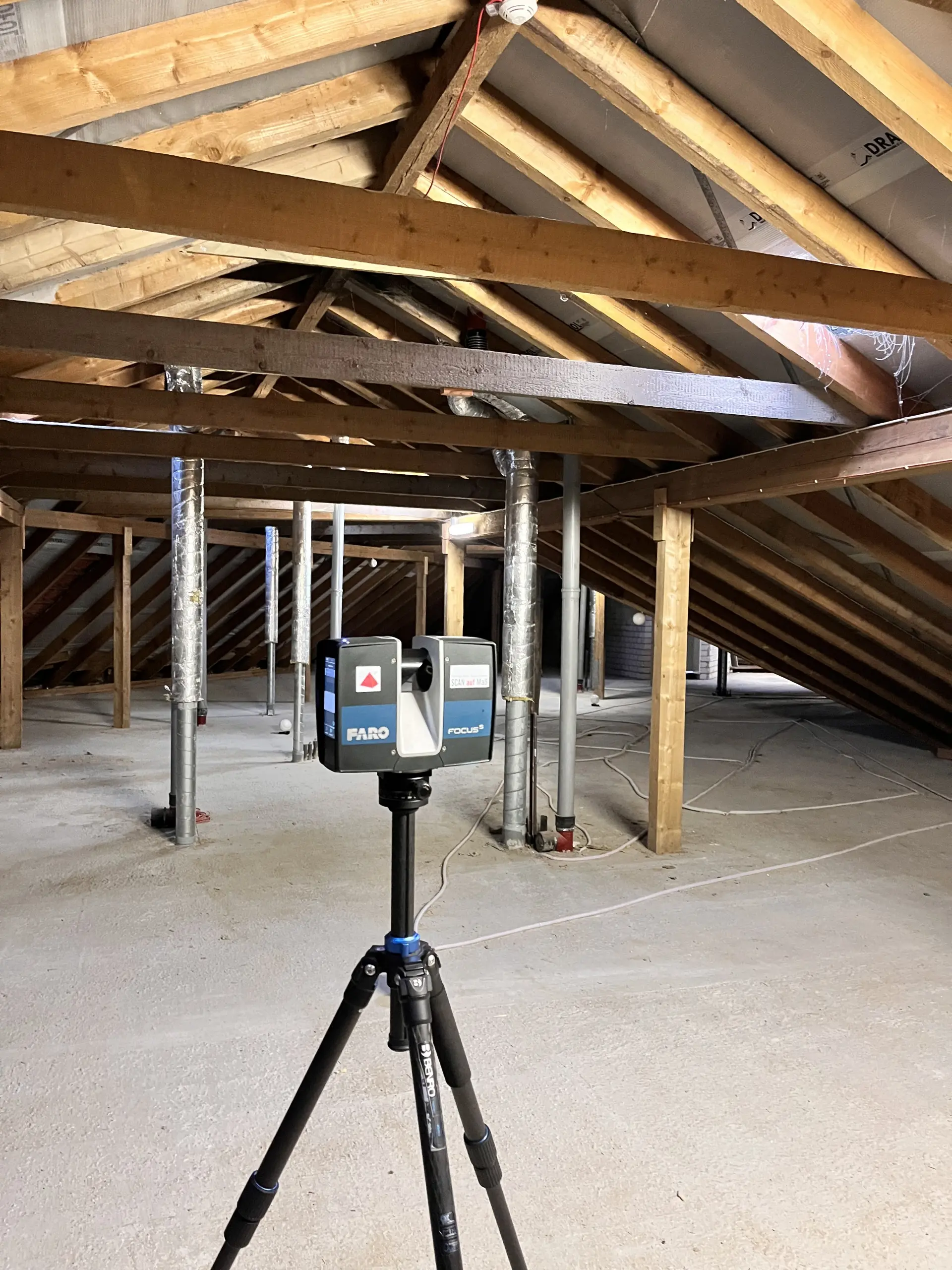 Bestandsaufnahme mit einem Laserscanner.