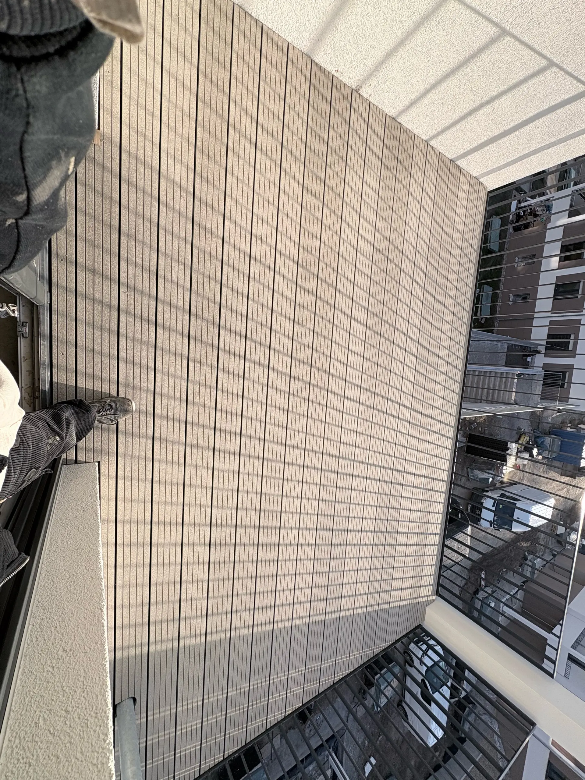 Der fertige Balkon. Gehört nicht zu meinem Aufgaben Bereich also nicht immer von der den Vorlauf mit UK vorschaft